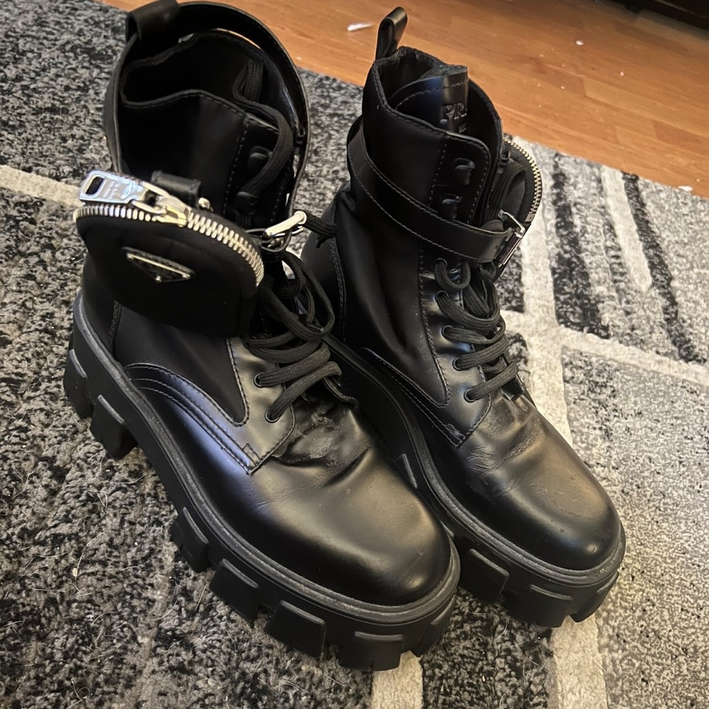 Monolith leather and Re-Nylon boots with pouch
$ 1,750